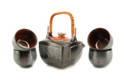 100 Poems by 100 Poets Black Teapot Set 